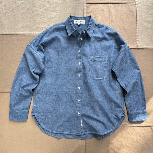 Jo Shirt in Chambray, Rinse Wash