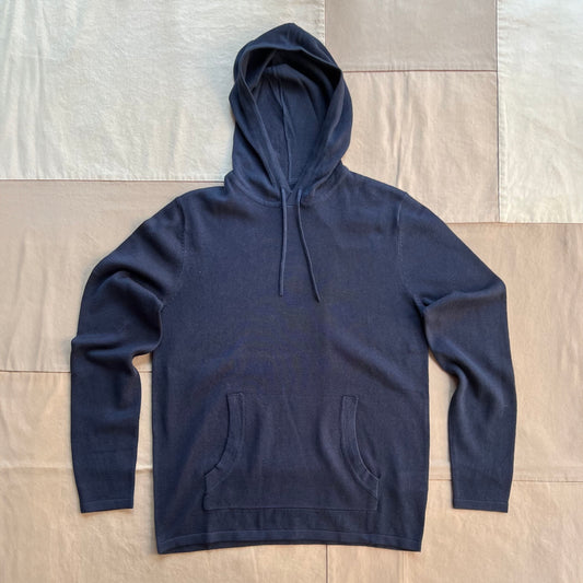 Linen Sweater Beach Hoodie, Navy