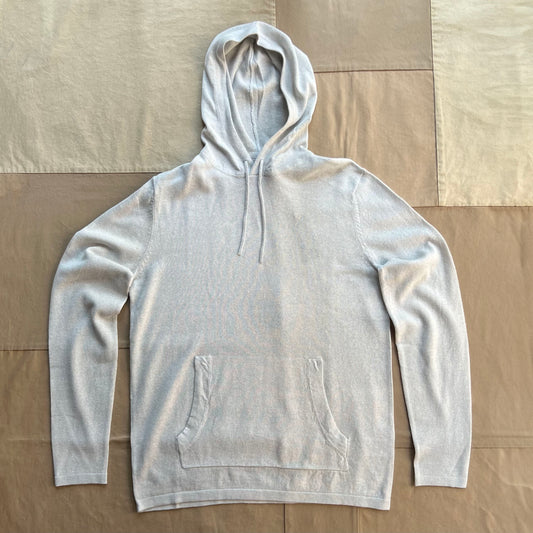 Linen Sweater Beach Hoodie, Light Blue