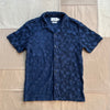 Lalo Terry Jacquard Camp Shirt, Navy