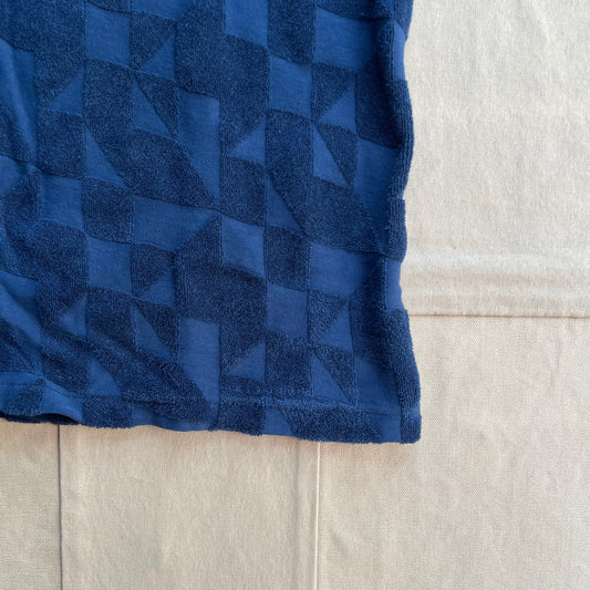 Lalo Terry Jacquard Camp Shirt, Navy