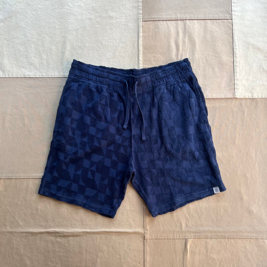 Lalo Terry Jacquard Shorts, Navy