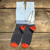 Sail Boat Cotton Sock, Navy