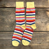 Signature Stripe Cotton Socks, Yellow