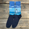 Lighthouse Cotton Socks, Navy
