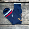 Large Anchors Cotton Socks, Navy