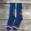 Large Anchors Cotton Socks, Navy
