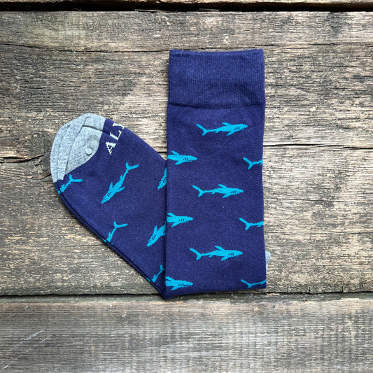 Shark Bait Socks, Navy