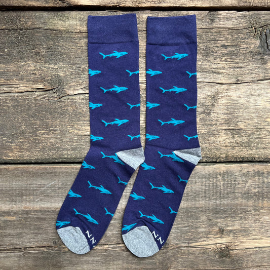 Shark Bait Socks, Navy