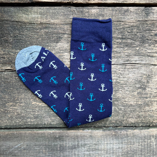Anchor Socks, Navy