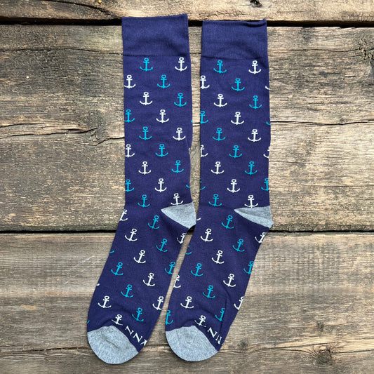 Anchor Socks, Navy