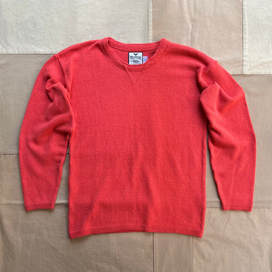 Cotton Crew Jersey Sweater, Sunset Red