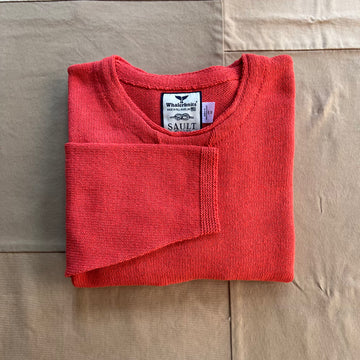 Cotton Crew Jersey Sweater, Sunset Red