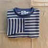Roll Neck Sweater, Harbor Blue/Natural