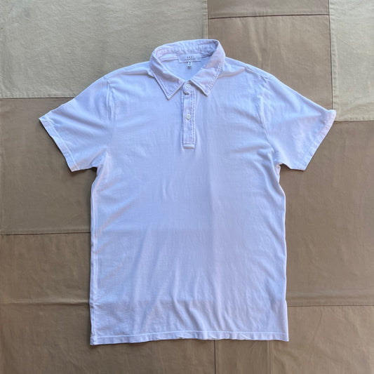 Short Sleeve Supima Jersey Polo Tee, White