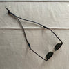 Knotted Leather Sunglass Strap, Dark Brown Stitched Leather
