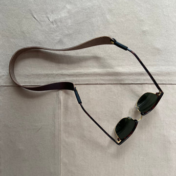 The Original Leather Sunglass Strap, Dark Brown Waxed Leather