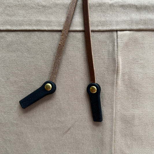 Knotted Leather Sunglass Strap, Light Brown Waxed Leather