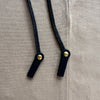 Knotted Leather Sunglass Strap, Black Stitched Leather