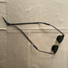 Knotted Leather Sunglass Strap, Black Stitched Leather