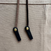 Knotted Leather Sunglass Strap, Dark Brown Waxed Leather