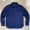 CPO Wool Button Down Shirt, Navy Blue