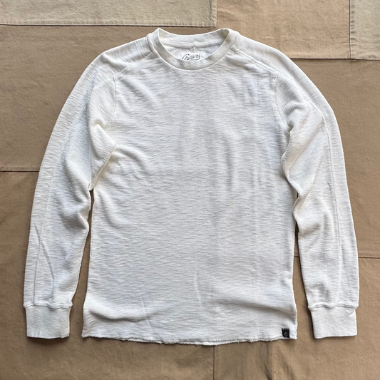 Waffle Cotton Crew, Antique White