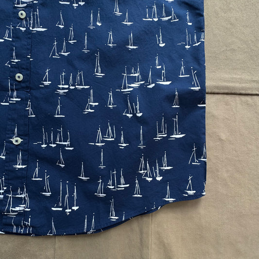 Friday Shirt, Short-Sleeve Poplin Sailboat