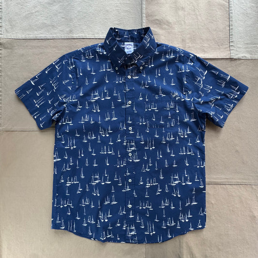 Friday Shirt, Short-Sleeve Poplin Sailboat