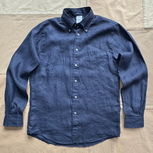 Irish Linen Sport Shirt, Navy