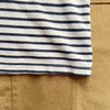 Women's Short Sleeve Hemp Stripe Hoodie, White