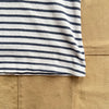Women's Neck Hemp Stripe Tank, White