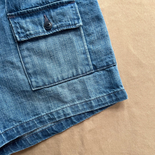Women's Denim Fatigue Shorts
