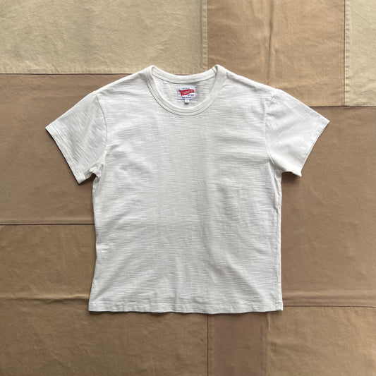 Women's Short-Sleeve Slub T-shirt, White