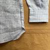 Linen Windowpane Button Down, Light Blue