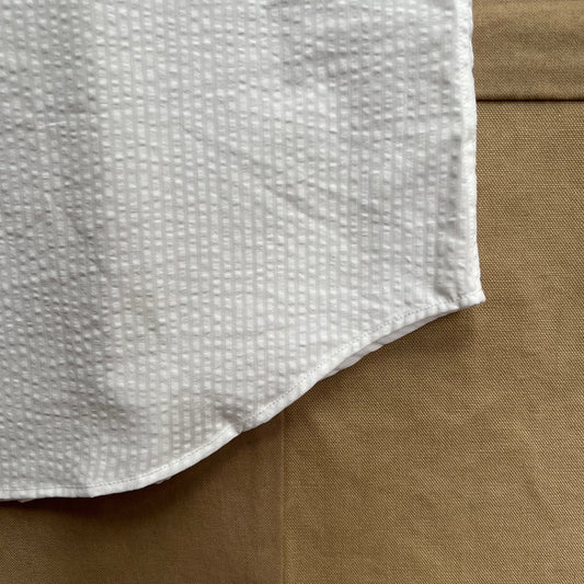 Short Sleeve Seersucker Popover, White