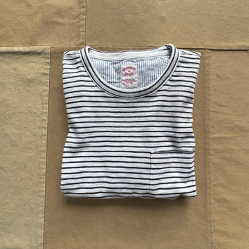 Striped Slub Cotton Pocket T-Shirt