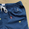 Lobster Seersucker Friday Shorts, Navy