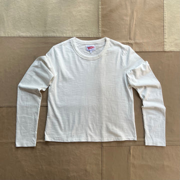 Women's Long Sleeve Slub T-shirt, White