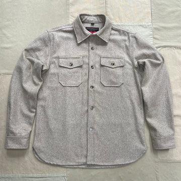 CPO Wool Button Down Shirt, Taupe