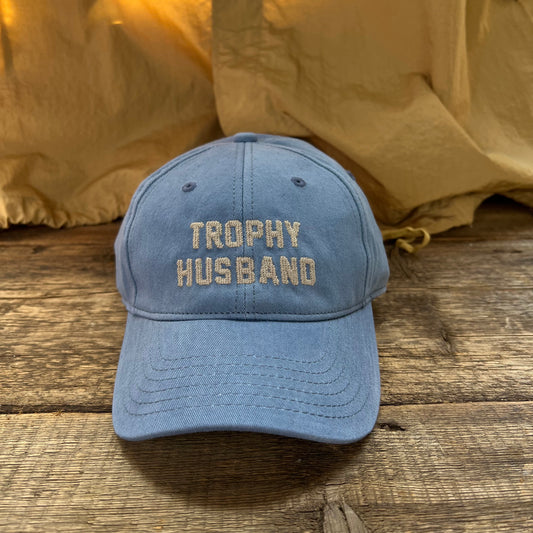 Trophy Husband Needlepoint Cap, Slate