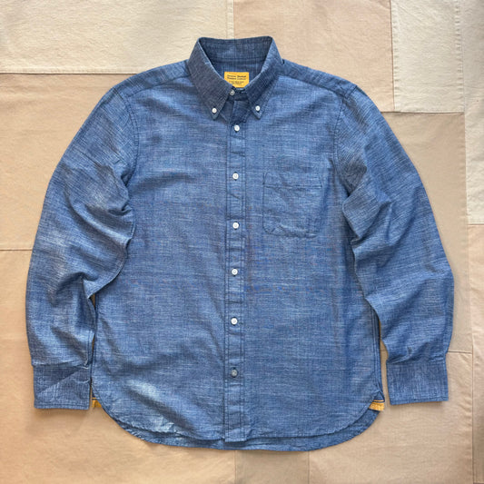 Classic Long Sleeve Button Down Shirt, Indigo