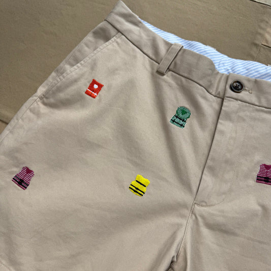 7" Cotton Embroidered Life Vest Shorts
