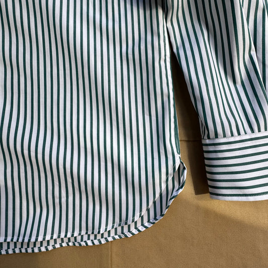 The Hull Long-Sleeve Stripe Button Down, Green