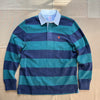 Cotton Striped Rugby, Green-Blue