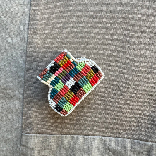 Gia Petite Multi-Color Checked Claw