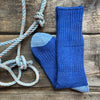 Guernsey Patter Crew Socks, Blue/Light Blue