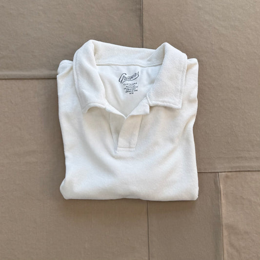 Riviera Terry Polo, White