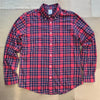 Archival Brushed Twill Plaid Shirt, Red
