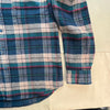 Plaid Cotton Flannel Shirt, Tan/Navy